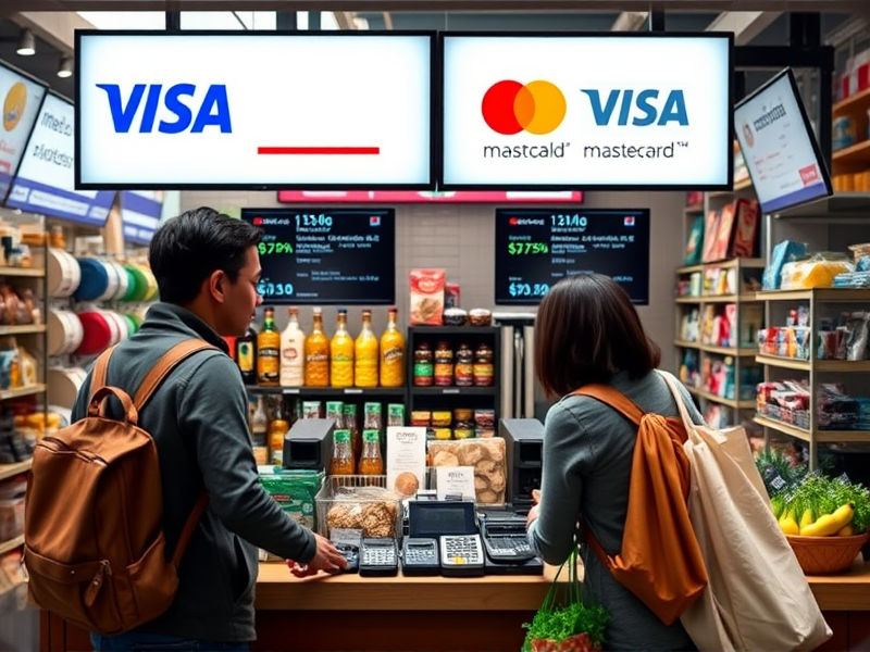 Visa and Mastercard update their USD 38 billion swipe-fee agreement.