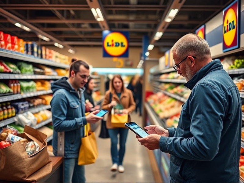 Lidl Plus app supports SEPA bank transfers for payments in Germany.